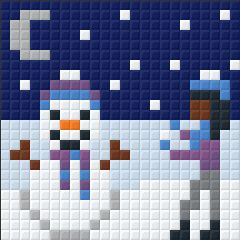 Snowman Winter Scene Magnet Kit