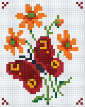 Red Butterfly Bouquet 1 Baseplate Kit