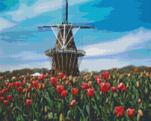 Windmill with Tulips 16 Baseplate Kit