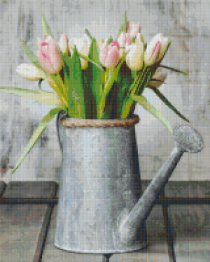 Watering Can with Tulips 16 Baseplate Kit