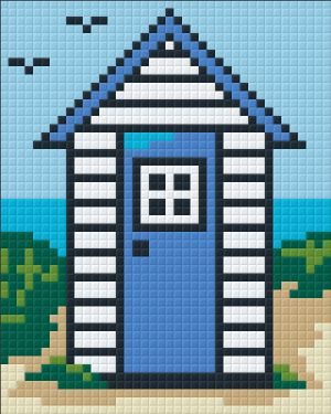 Blue Beach Hut 4 Baseplate Kit (XL Pixels)