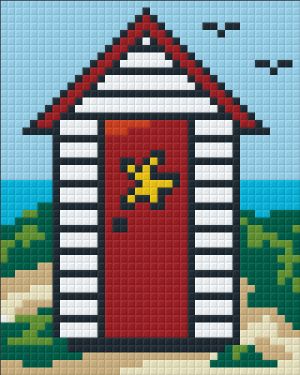 Red Beach Hut 4 Baseplate Kit (XL Pixels)